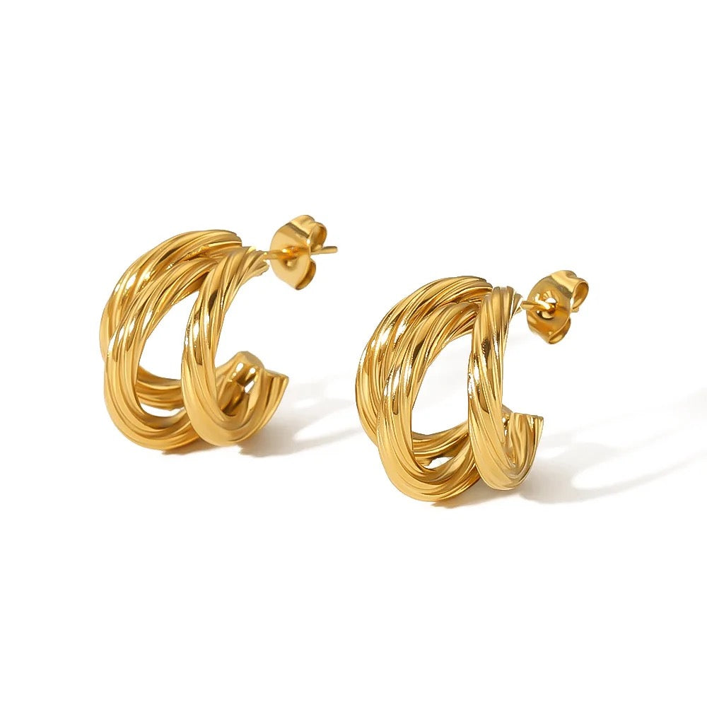Striped Minimalist Earring