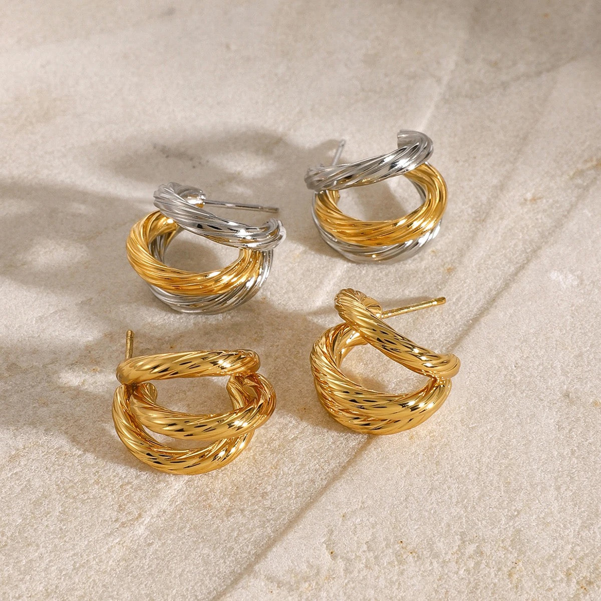 Striped Minimalist Earring