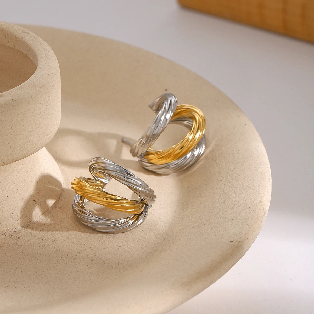 Striped Minimalist Earring