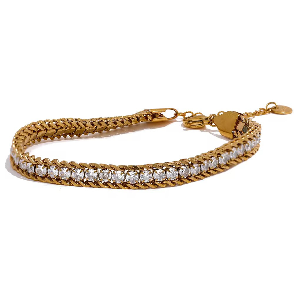 Zirconia Chain Bracelet