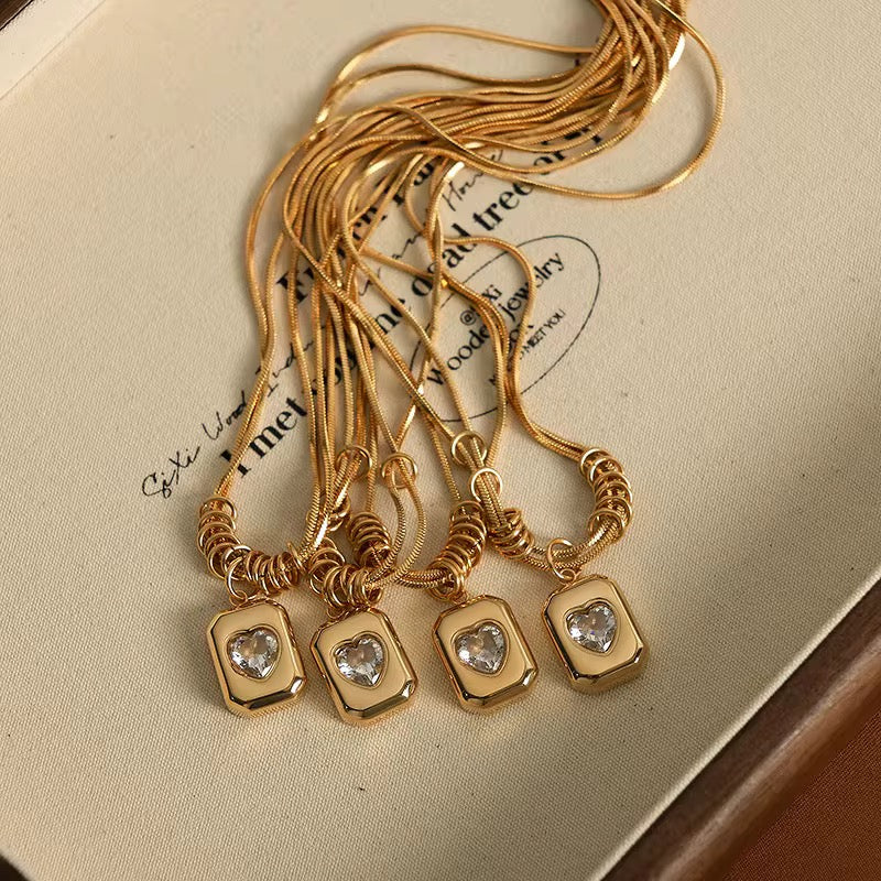 Heart Zircon Necklace