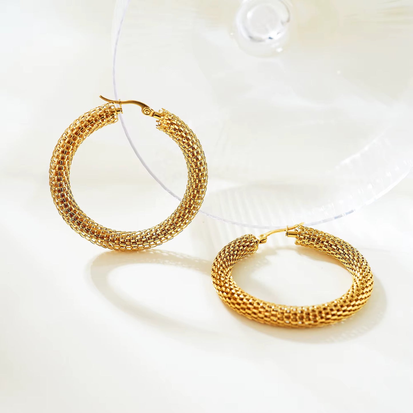 Mesh Hoop Earring