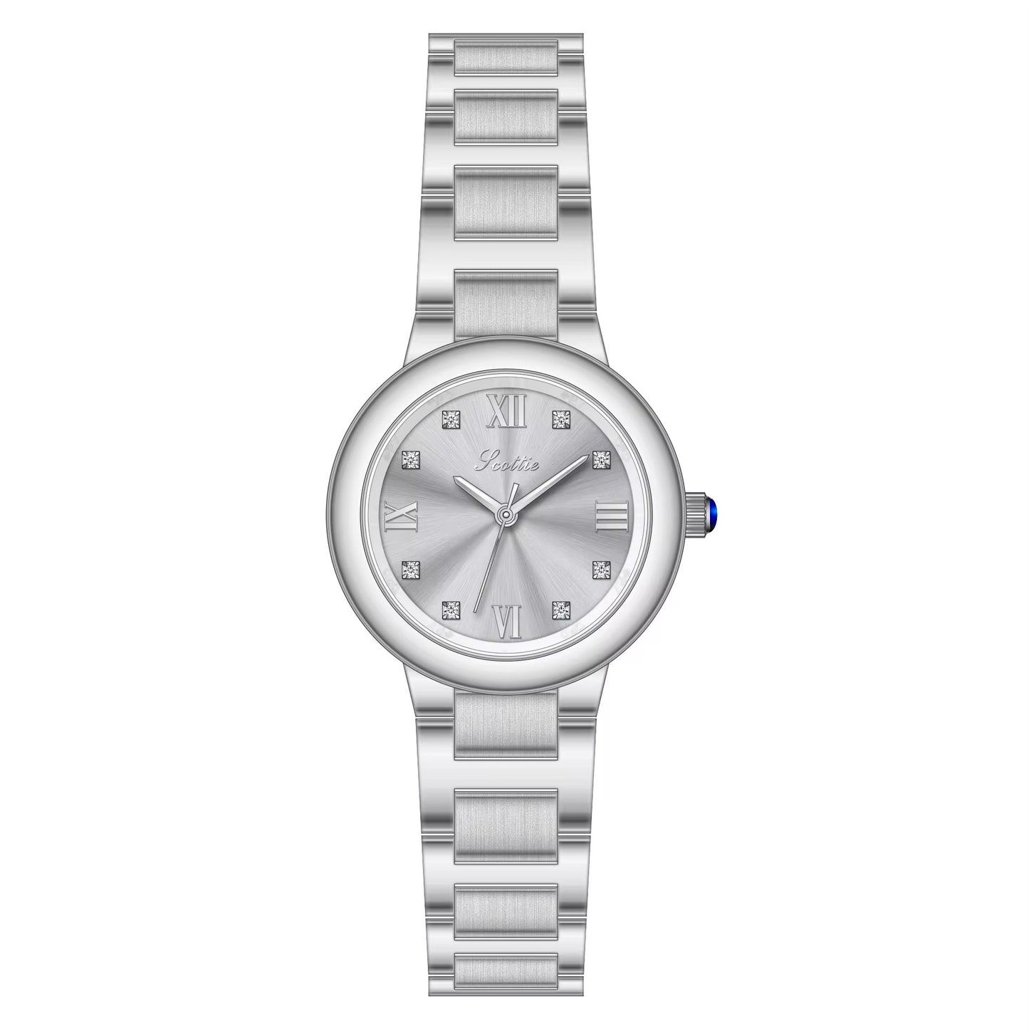 Round Face Women Quartz Watch - 28mm