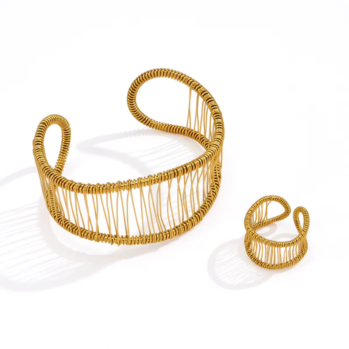 Hollow Wire Bangle Bracelet