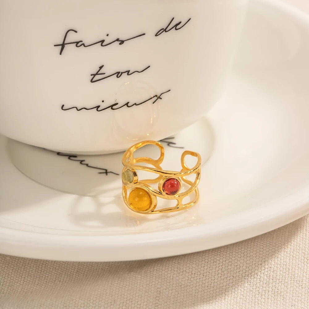 Irregular Birth Stone Ring