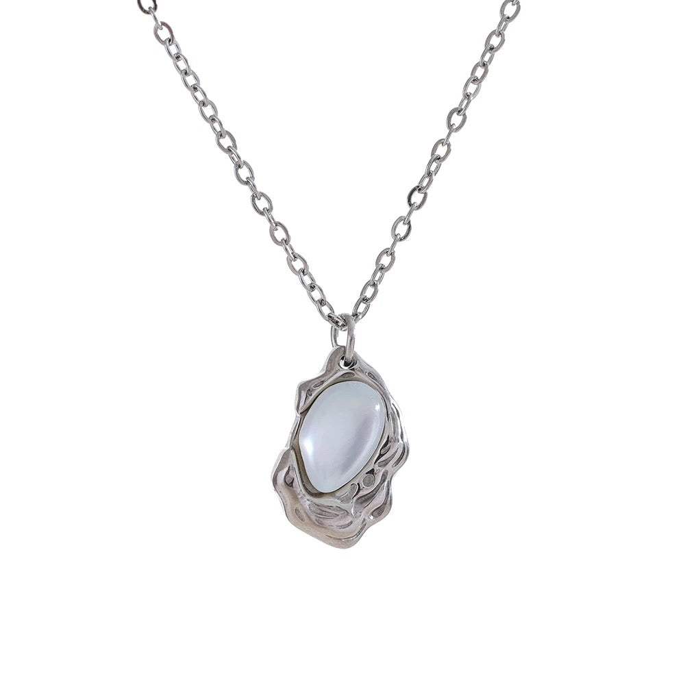 Natural Stone Cast Geometric Necklace
