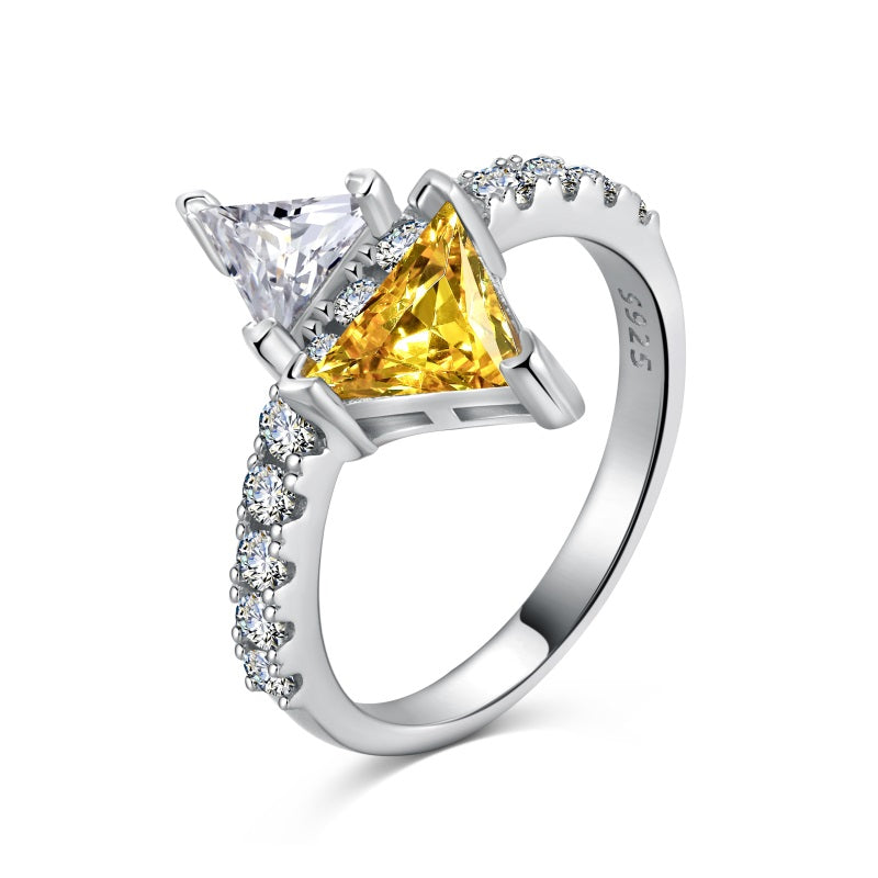 Sterling Silver Radiant Cut - Yuki Ring