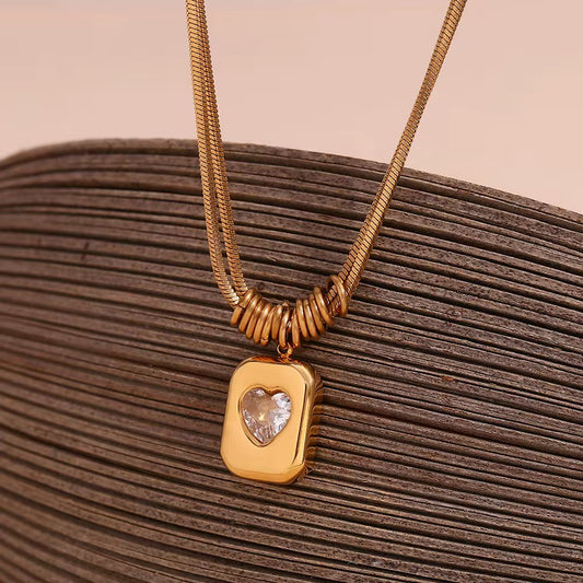 Heart Zircon Necklace