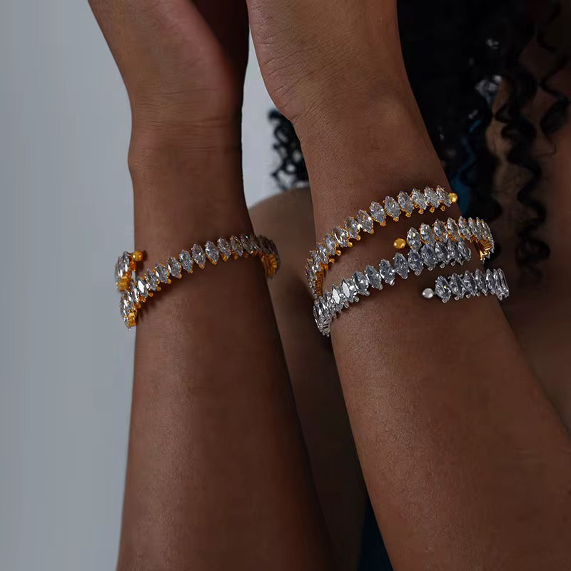 Swirl Zircon Bracelet