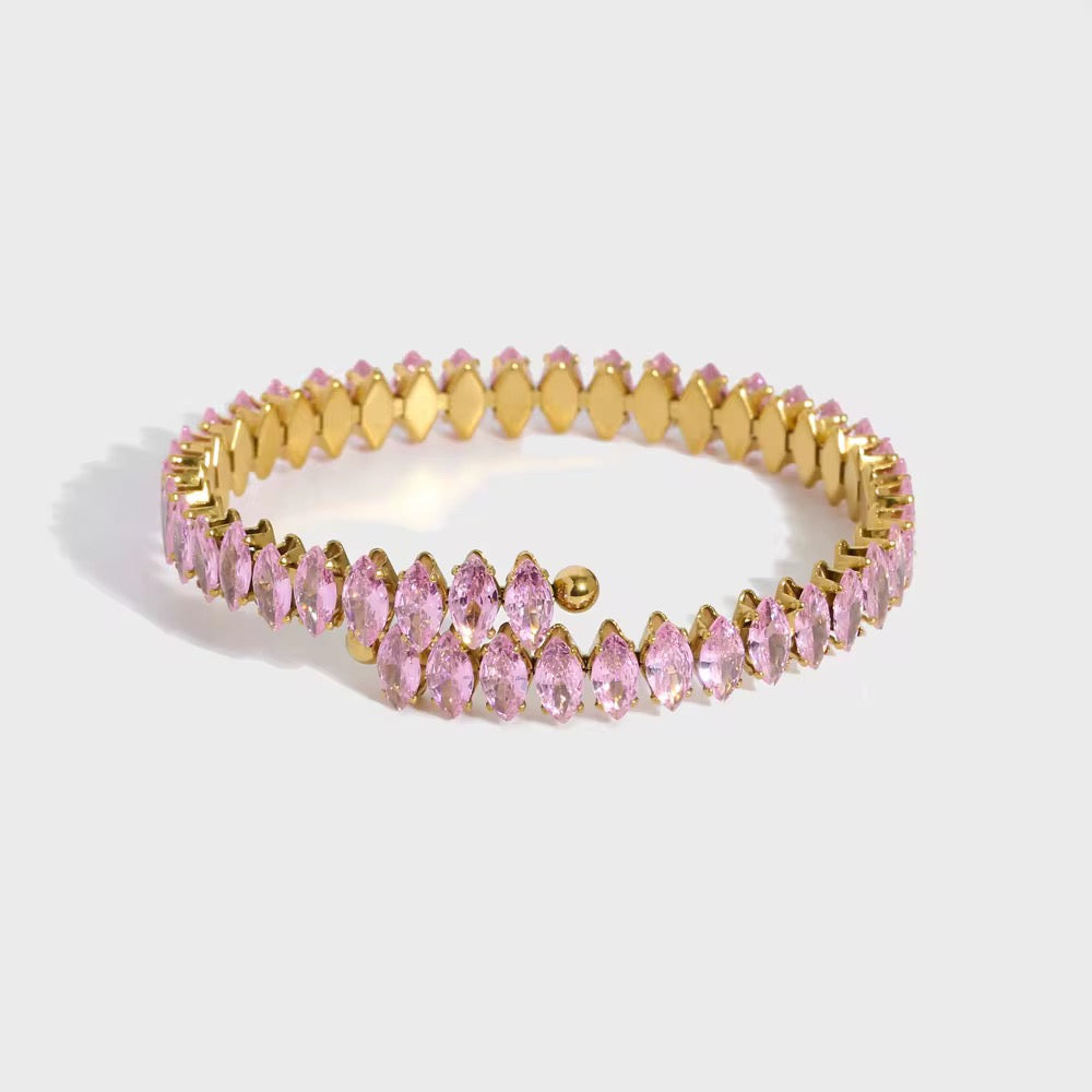 Swirl Zircon Bracelet