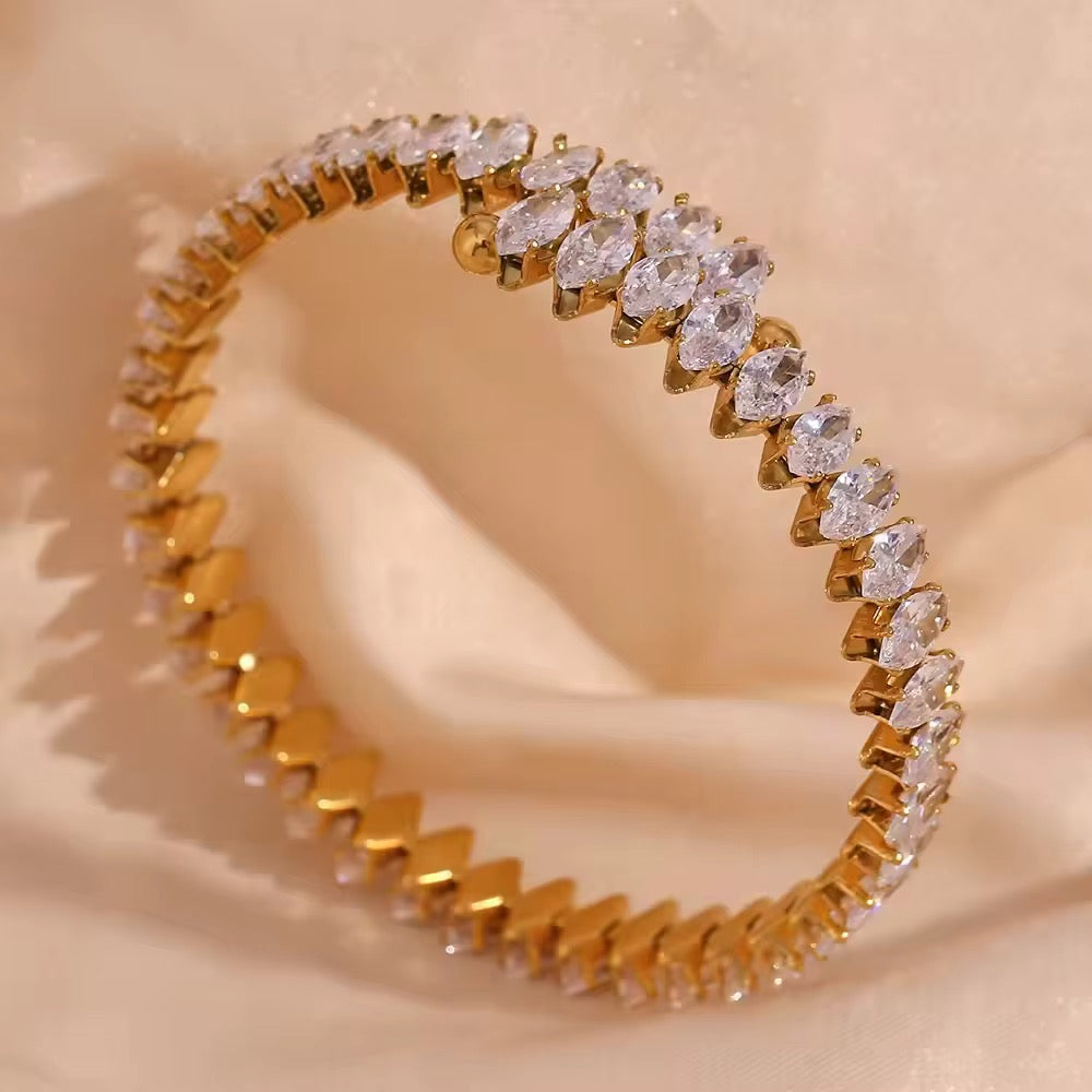 Swirl Zircon Bracelet
