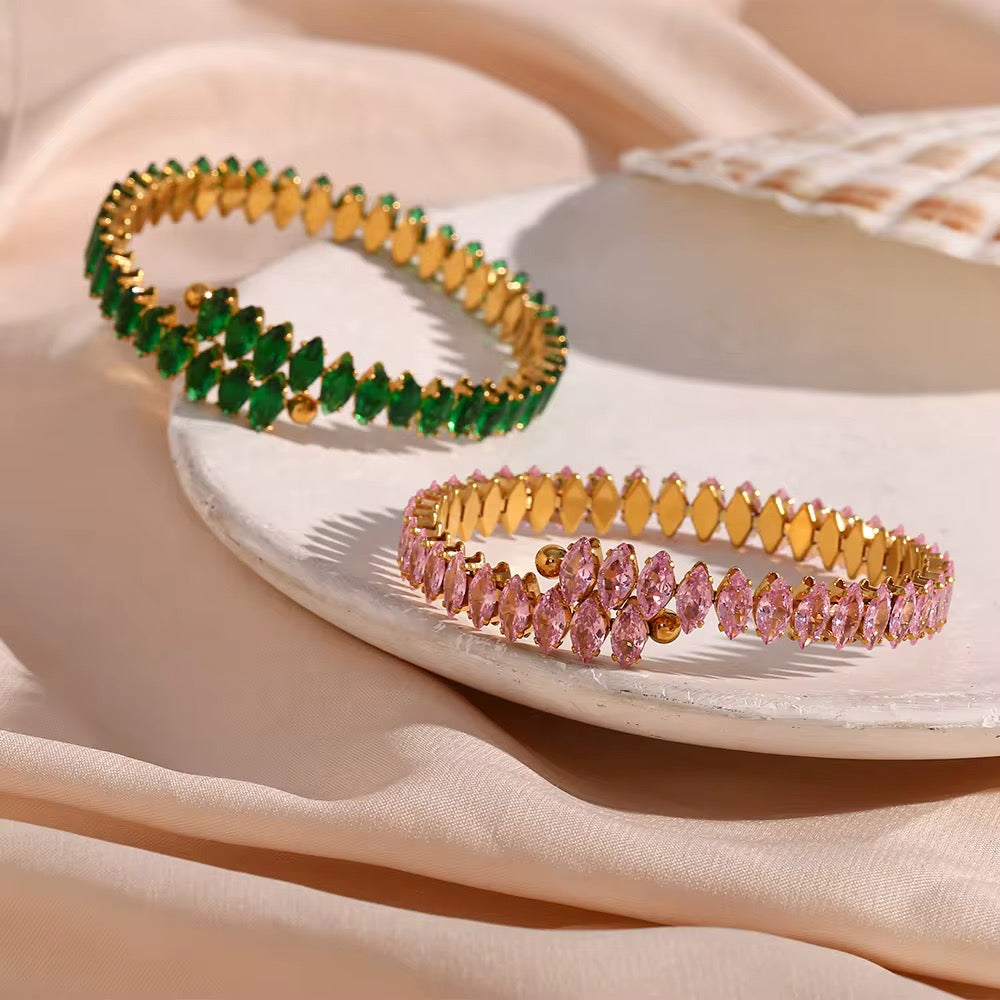 Swirl Zircon Bracelet
