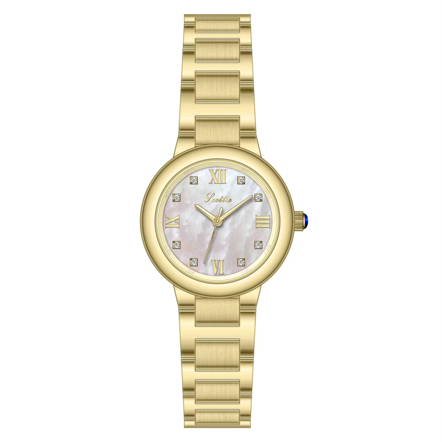 Round Face Women Quartz Watch - 28mm