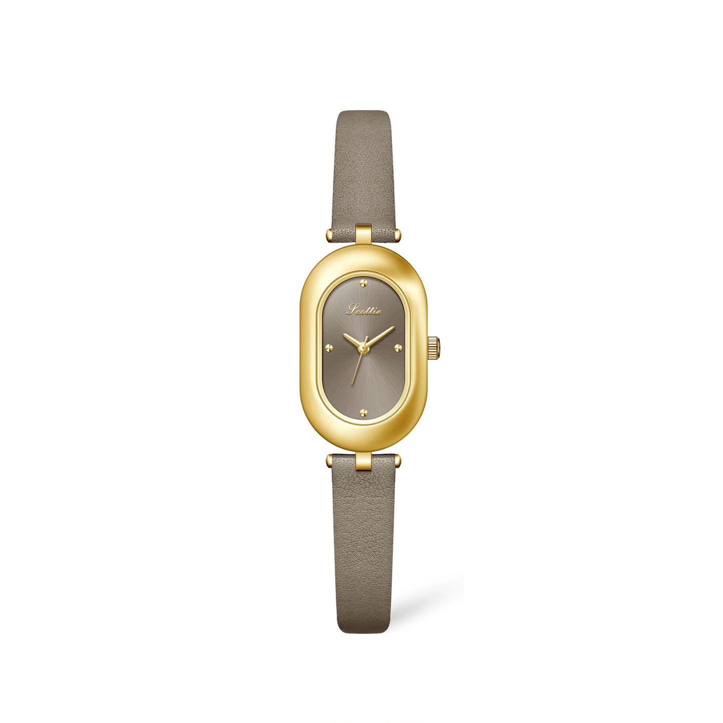 Women Leather Oval Watches - 32.5mm