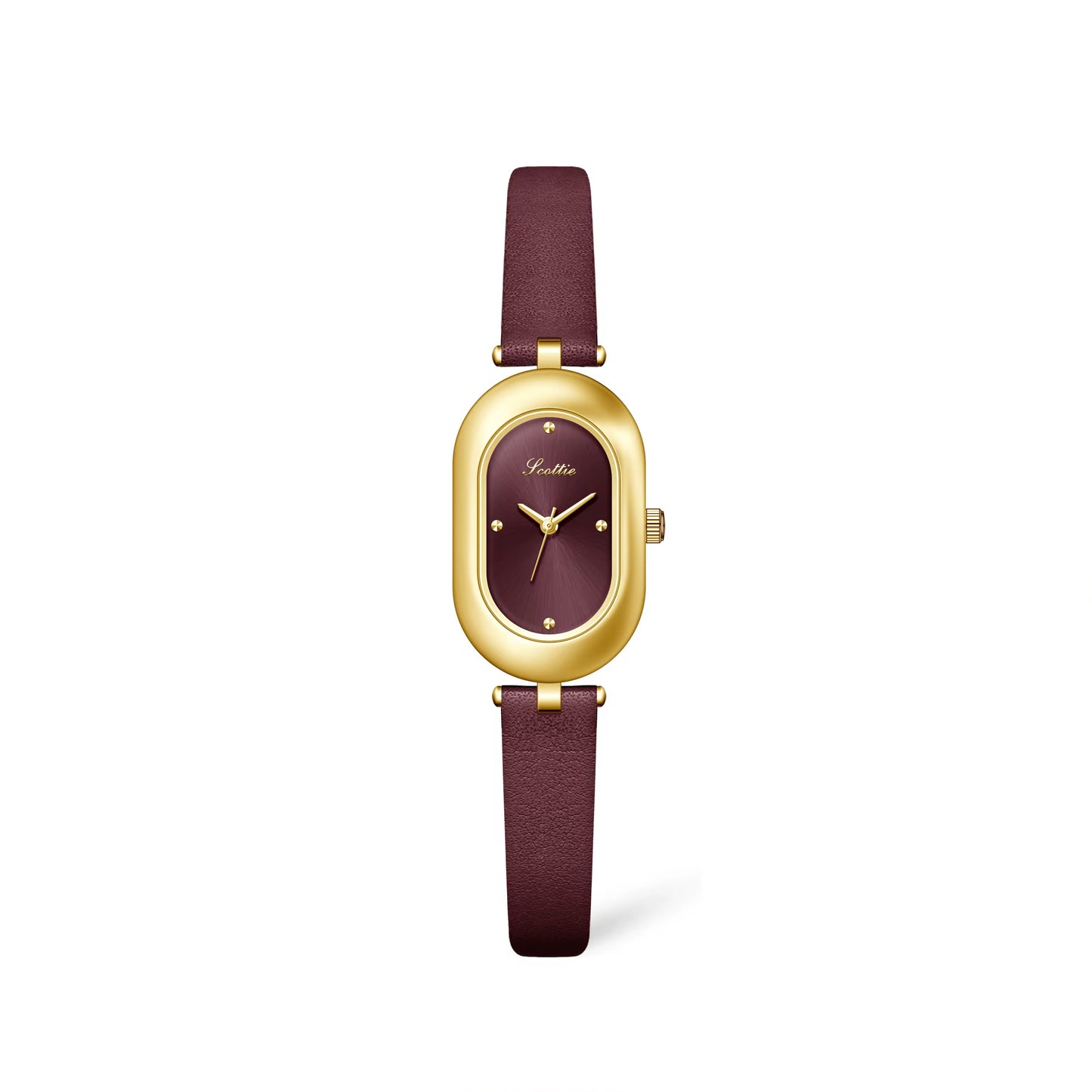 Women Leather Oval Watches - 32.5mm
