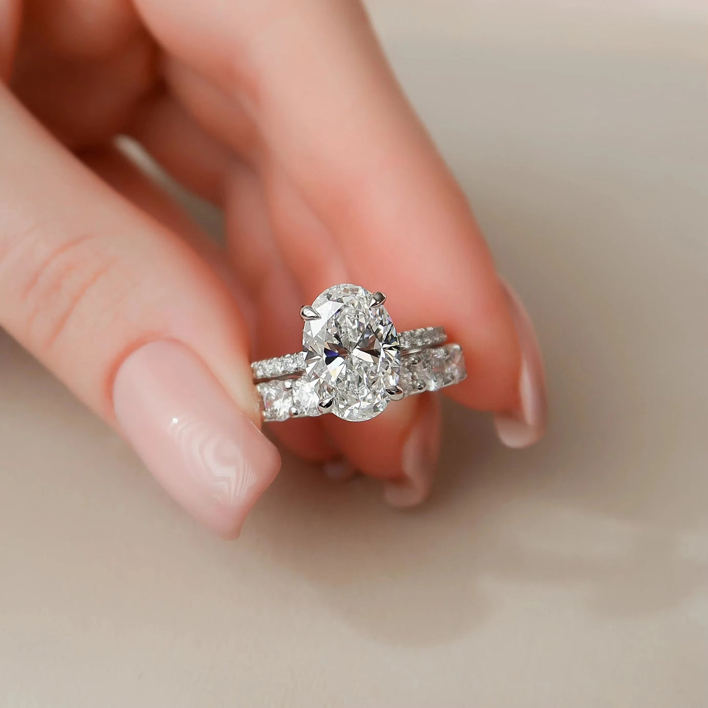 2.0ct Stering Silver - Oval Cut Ring