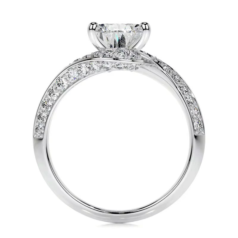 2.0ct Sterling Silver Pear Swirl Ring