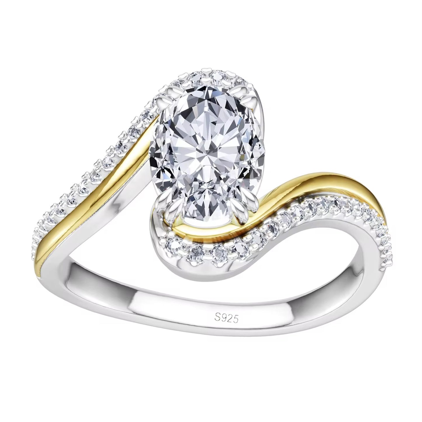 2.0ct Sterling Silver - Oval Cut Ring