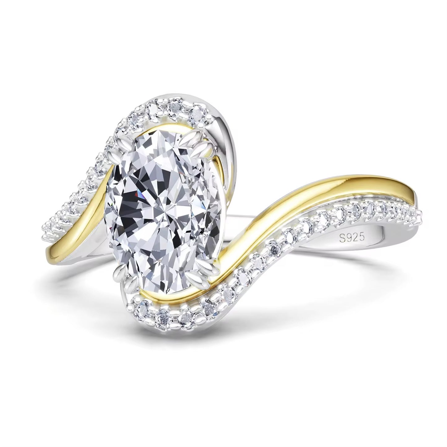 2.0ct Sterling Silver - Oval Cut Ring