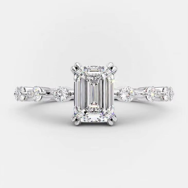 1.5ct Sterling Silver Square Cut- Dani Ring