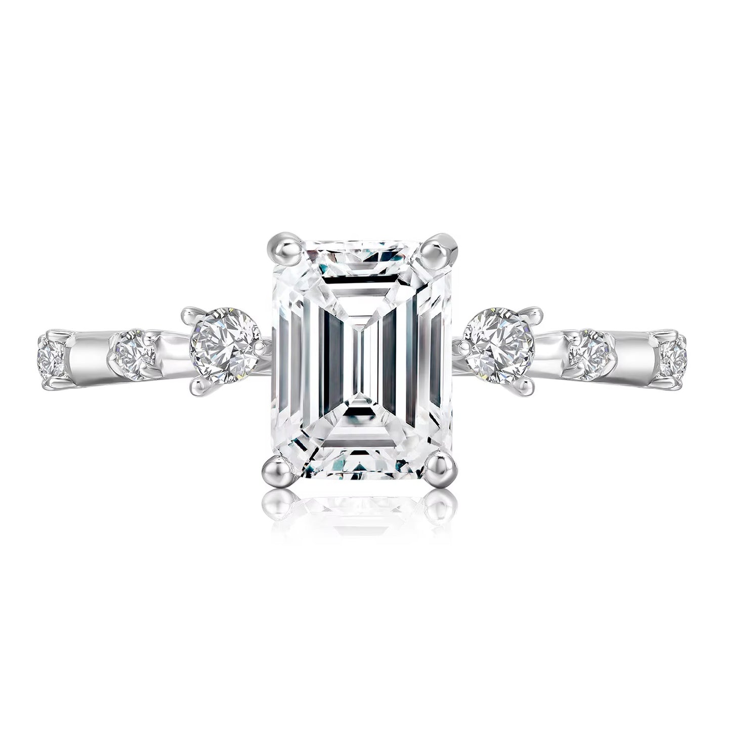 1.5ct Sterling Silver Square Cut- Dani Ring