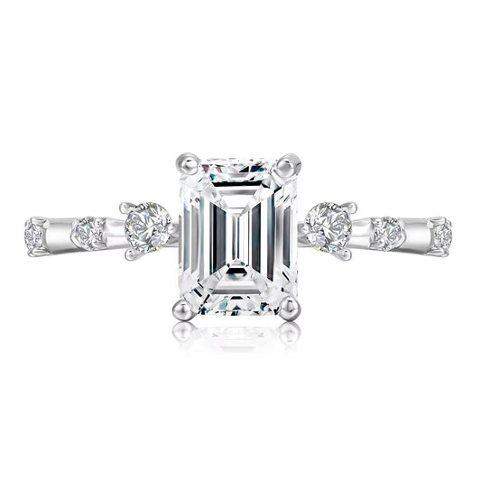 1.5ct Sterling Silver Square Cut- Dani Ring