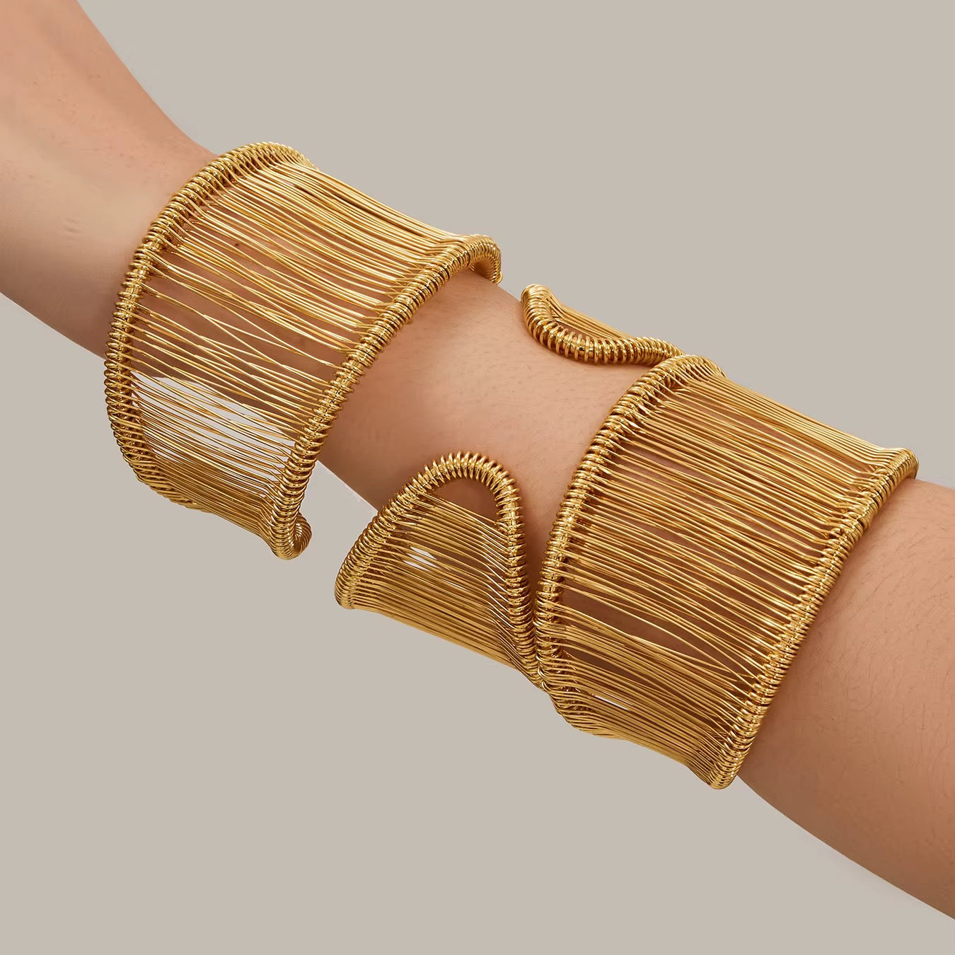 Hollow Wire Bangle Bracelet