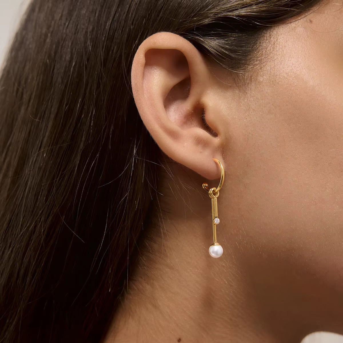 Pearl Detachable Tassel Earring