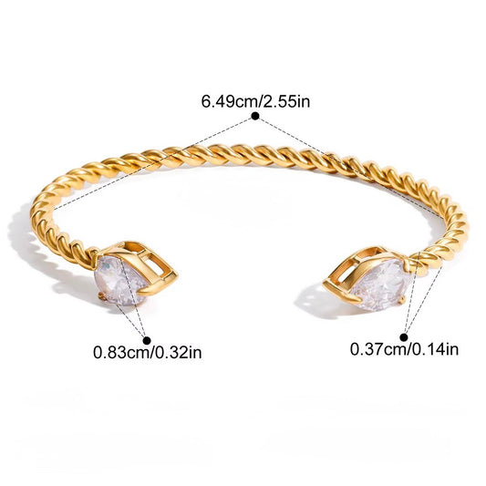 Zircon Open Bangle