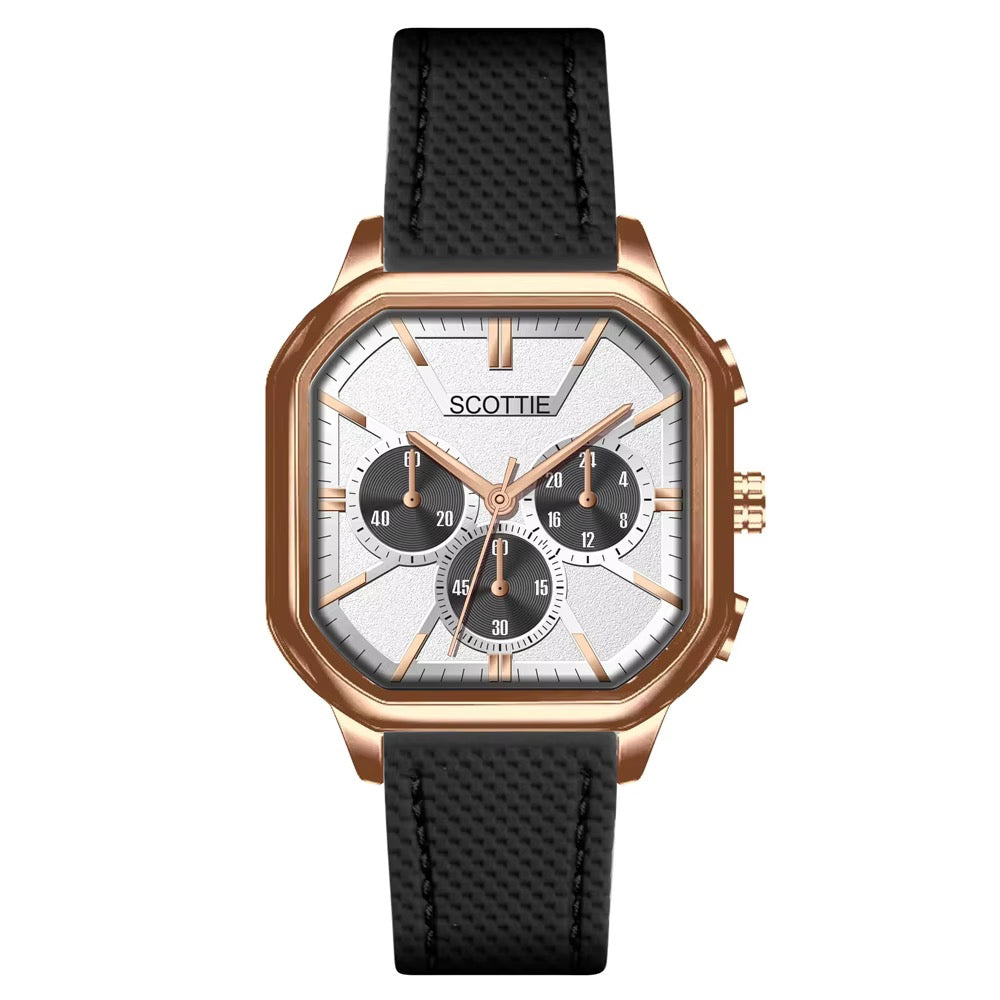 Octagon Silicone Mens Watch - 40MM