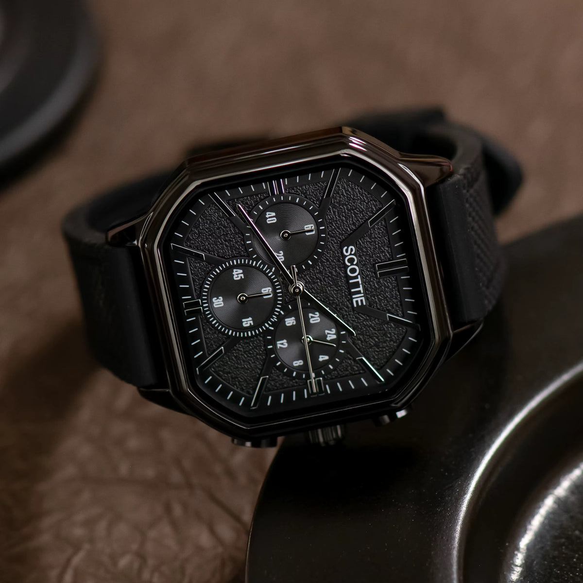 Octagon Silicone Mens Watch - 40MM