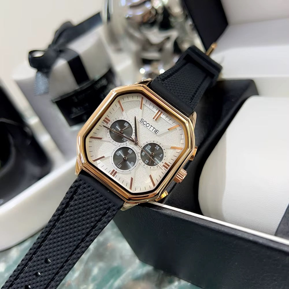 Octagon Silicone Mens Watch - 40MM
