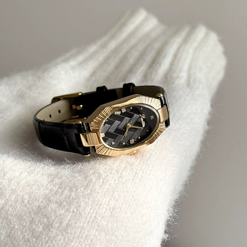 Women Leather Octagon Watch - 30mm