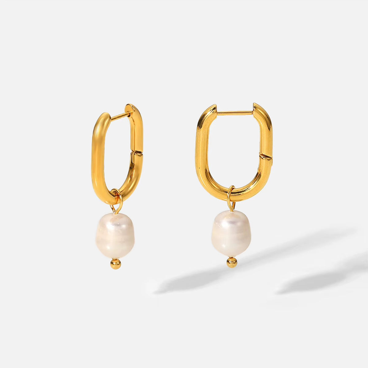 Vintage  Pearl Hoop Earring