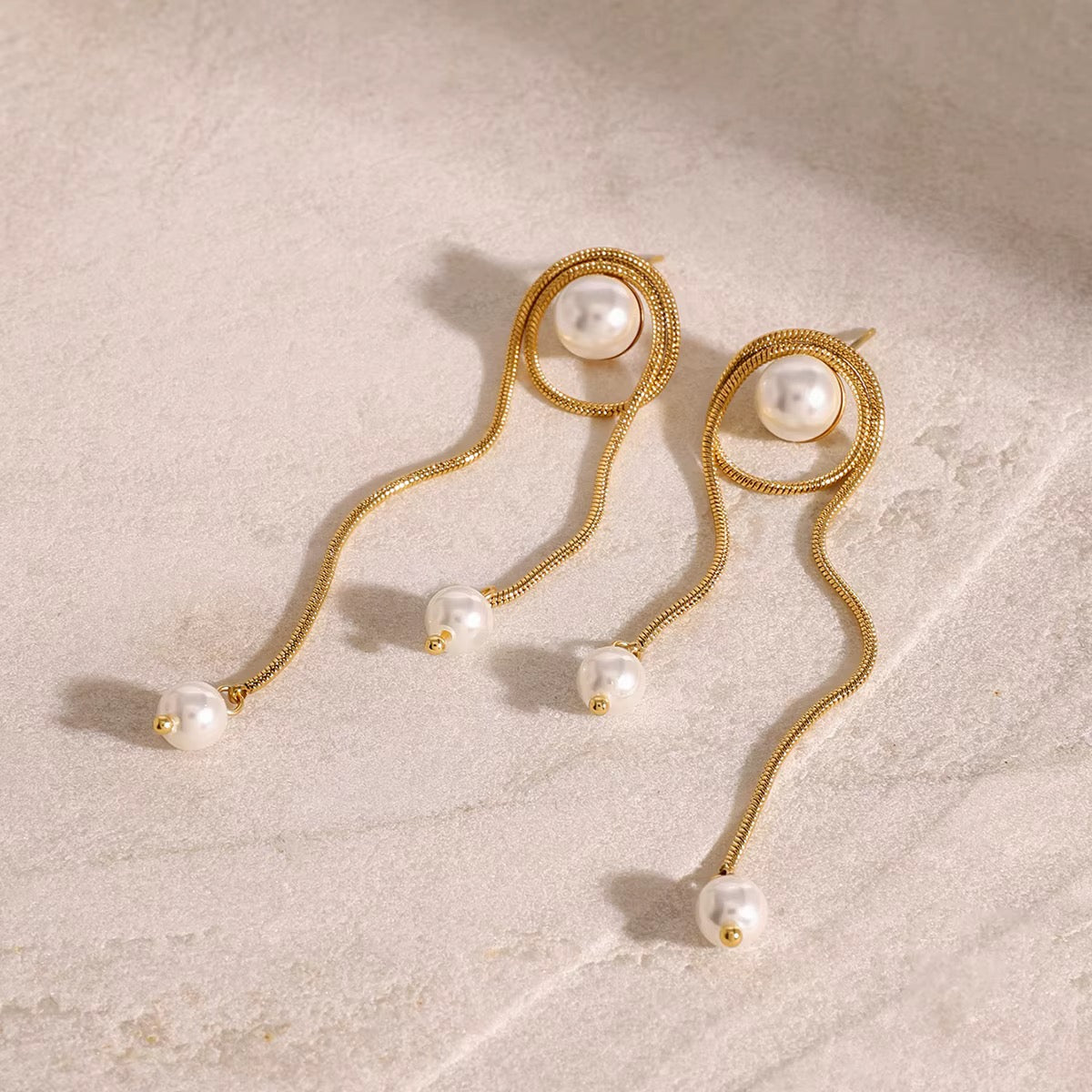 Drape Pearl Earrings