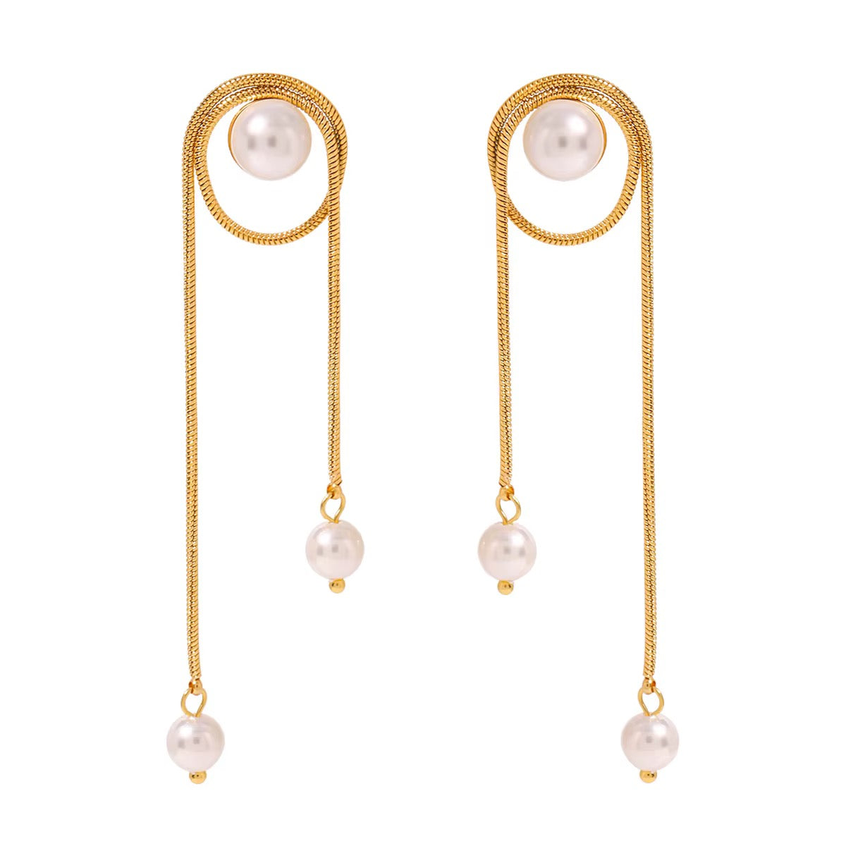 Drape Pearl Earrings