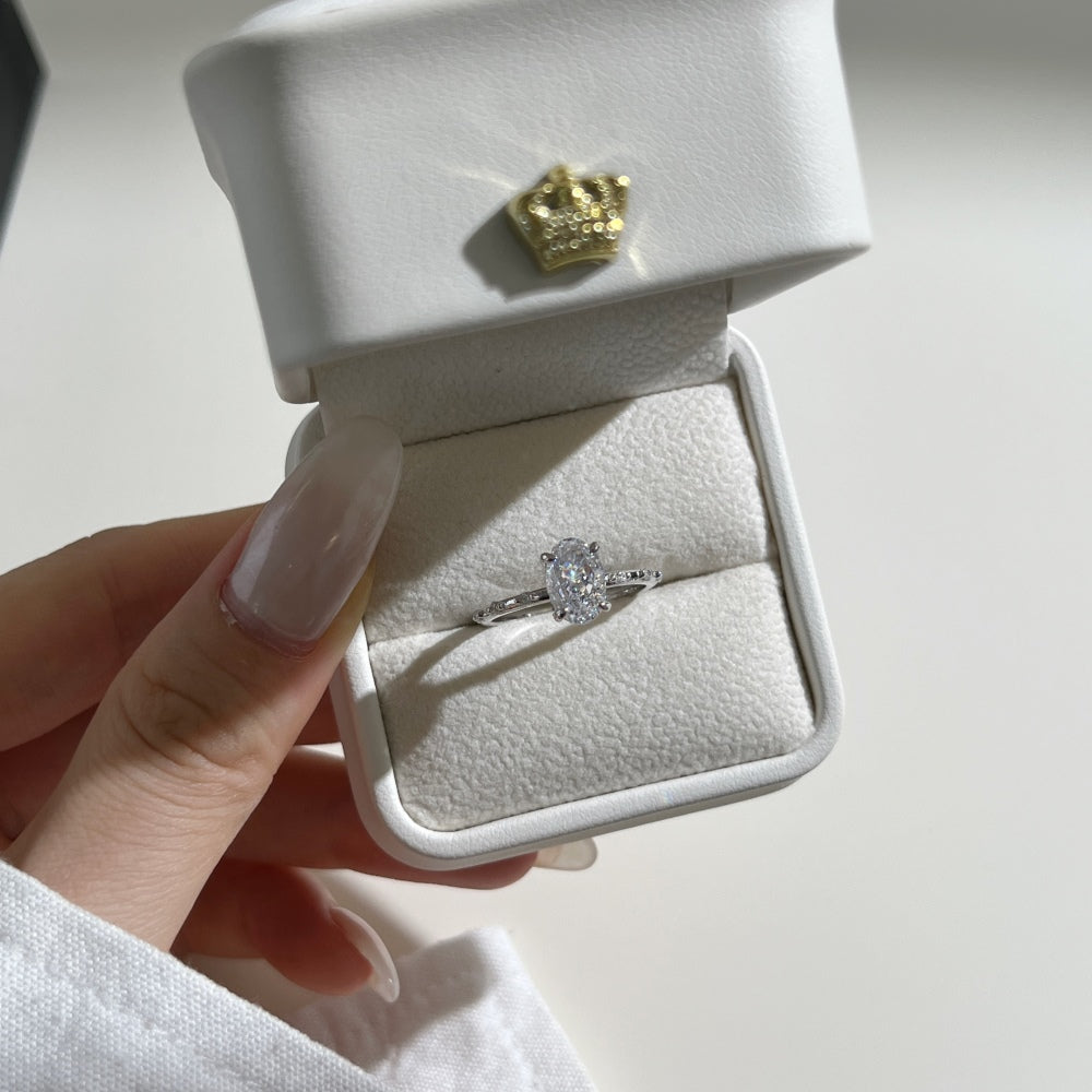 1.5ct Sterling Silver Radiant Cut - Talia Ring