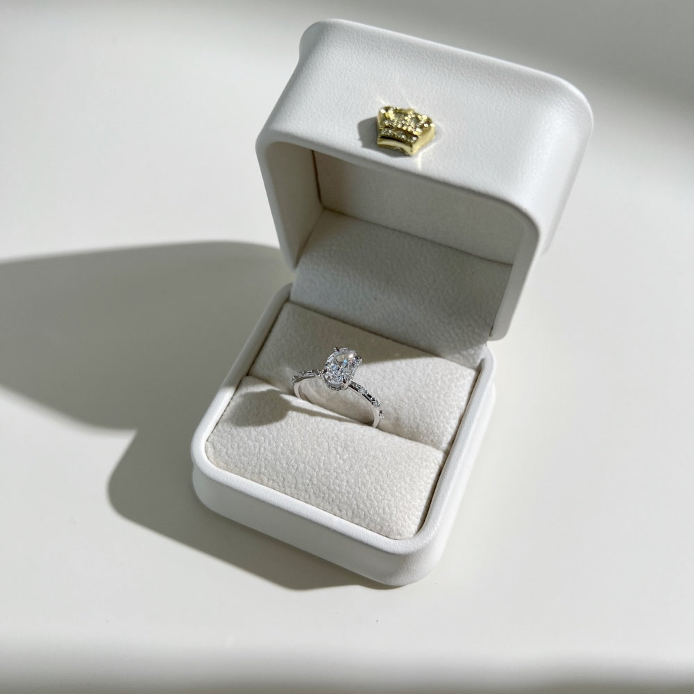 1.5ct Sterling Silver Radiant Cut - Talia Ring