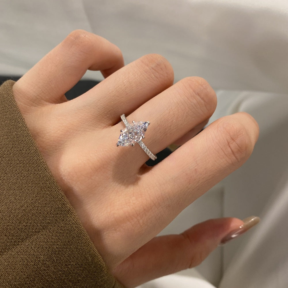 1.5ct Sterling Silver Marquise Cut - Silver