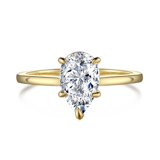 1.5ct Gold Pear Cut - Kaia Ring